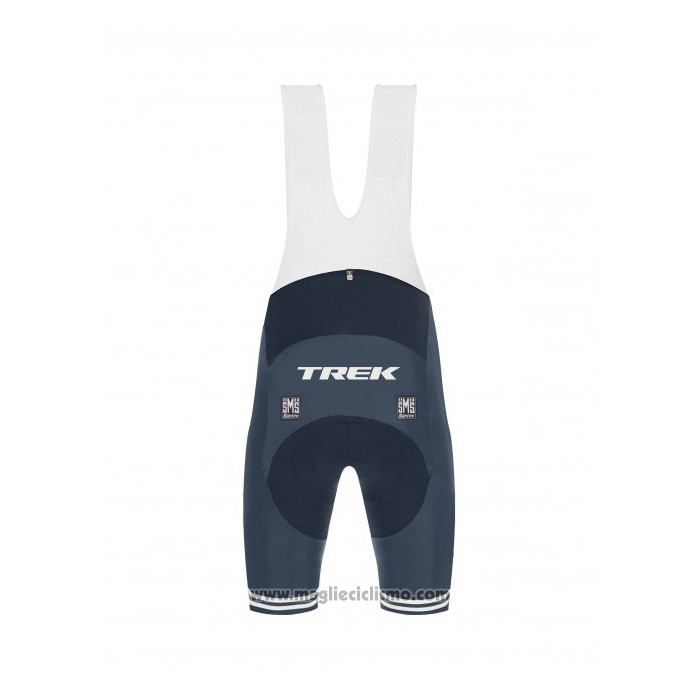 2021 Abbigliamento Ciclismo Trek Segafredo Bianco Scuro Blu Manica Corta e Salopette